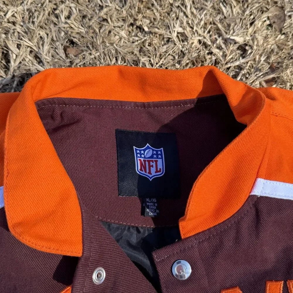 Rare Vintage Cleveland Browns Legacy Football Jacket NFL Coat XL - Picture 6 of 6